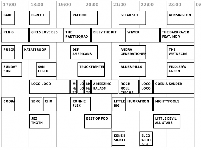 timetable paaspop