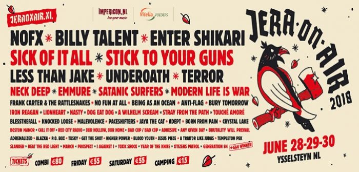 Jera On Air 2018 bijna uitverkocht en ruim 40 landen vertegenwoordigd op het festival jera on air
