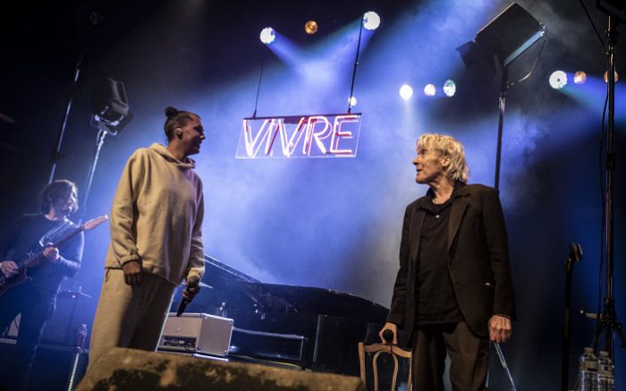 Arno geeft muzikale stokje over aan Stromae in de Ancienne Belgique Arno met Stromae